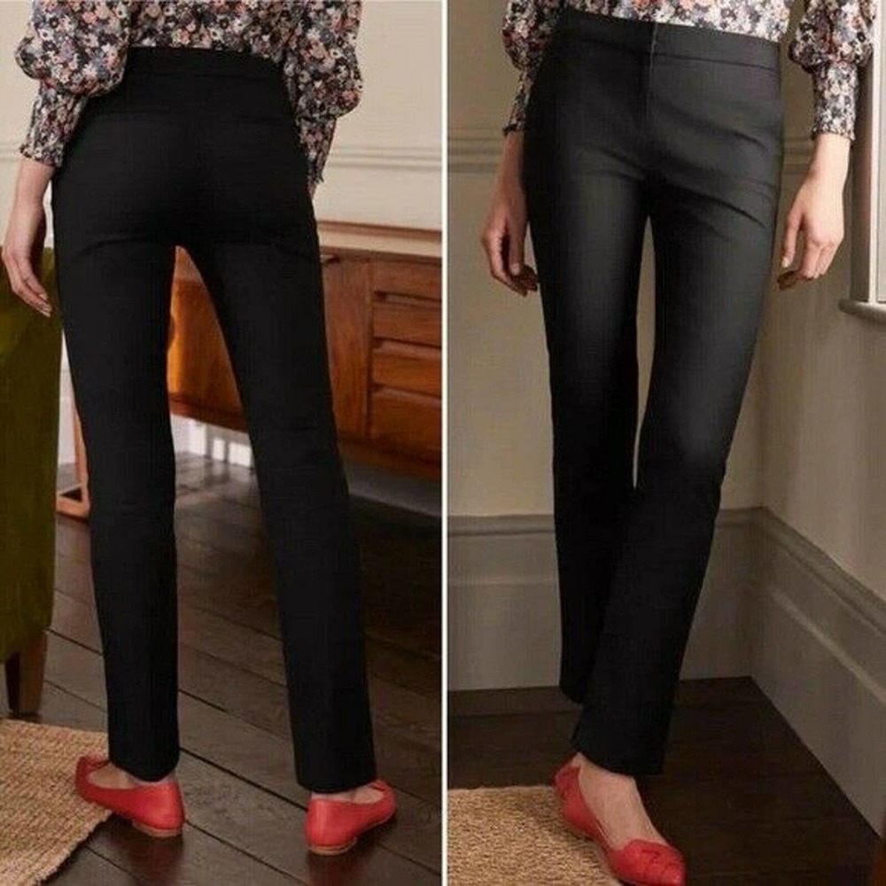 Boden US 16 Richmond Stretch Cotton Straight Leg Pants Black